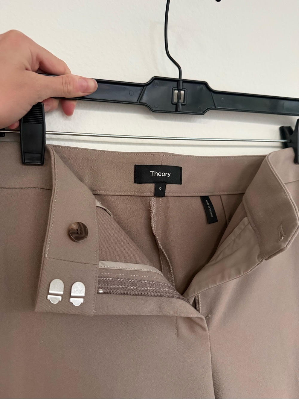 Theory Women's Taupe Dress Pants